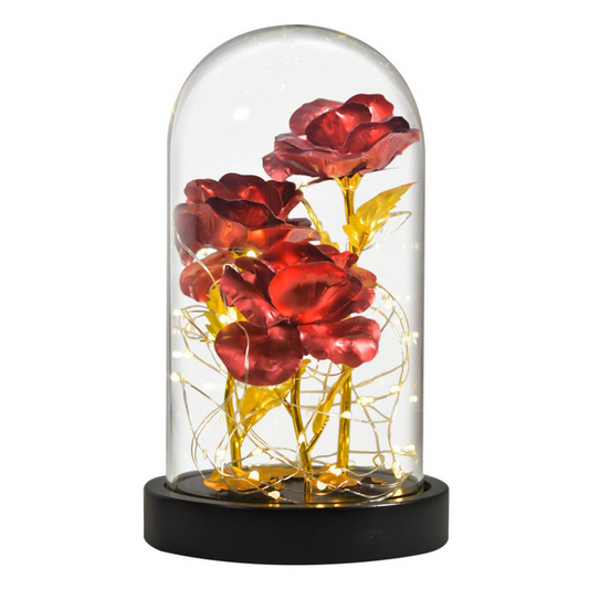 Artificial Rose Glass Cover