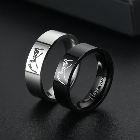 Titanium Steel Ring For Couple